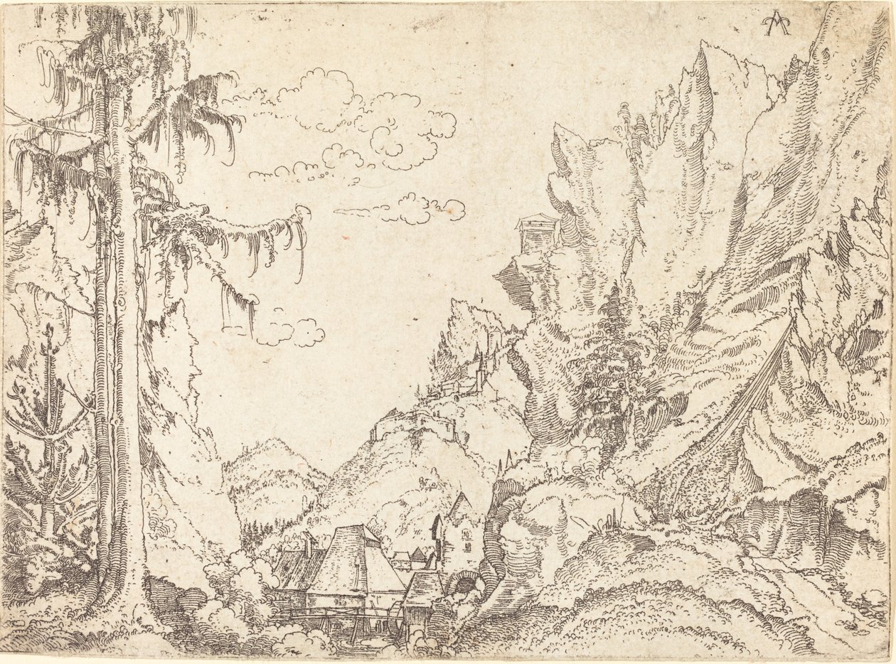山の風景、15101525。 作： エアハルト・アルトドルファー