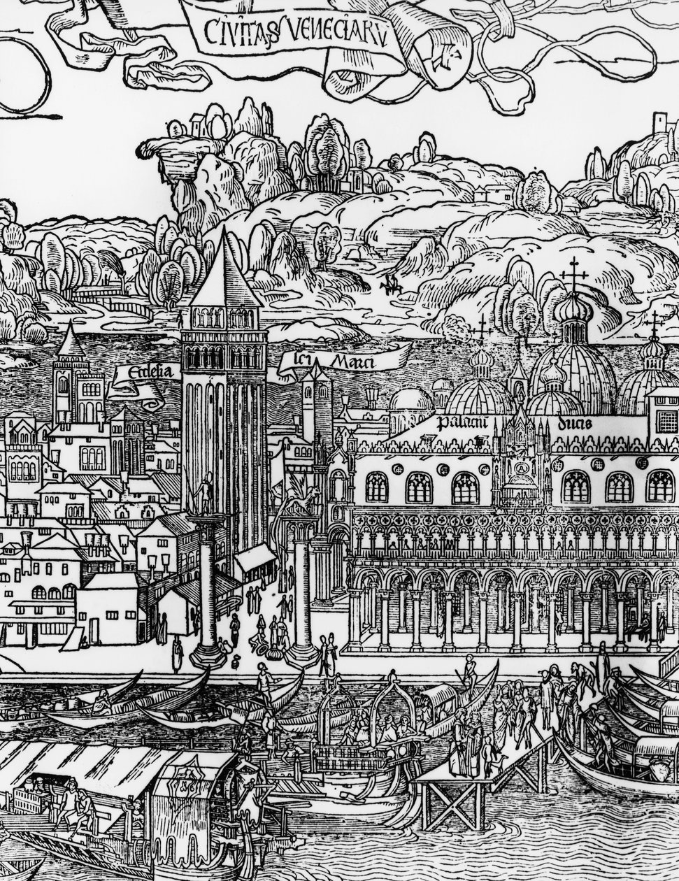 ヴェネツィア、エルハルト・ロイウィッチ（1455-1490）の木版画、イタリア 作： エアハルト・ロイヴィヒ