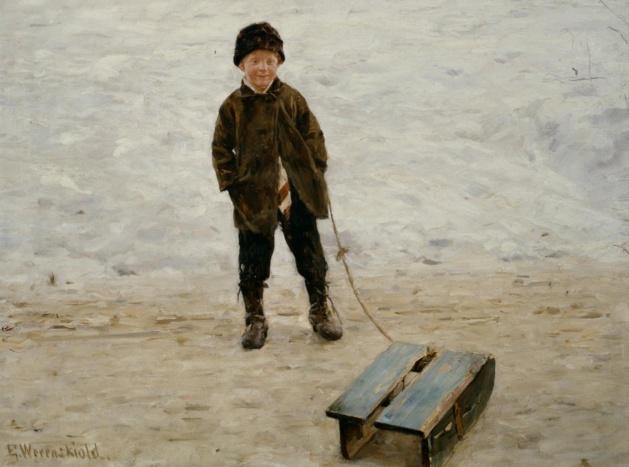 Briskeby Boy with Sledge 作： エリック・テオドール・ヴェレンショルド