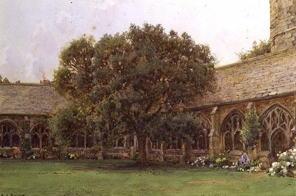 オックスフォード大学ニュー・カレッジのクロイスター(The Cloister) 作： アーネストアーサーロウ