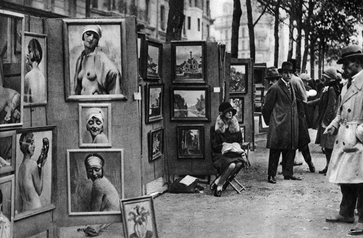 販売中の絵画、パリ、1931年。 作： アーネスト・フラマリオン