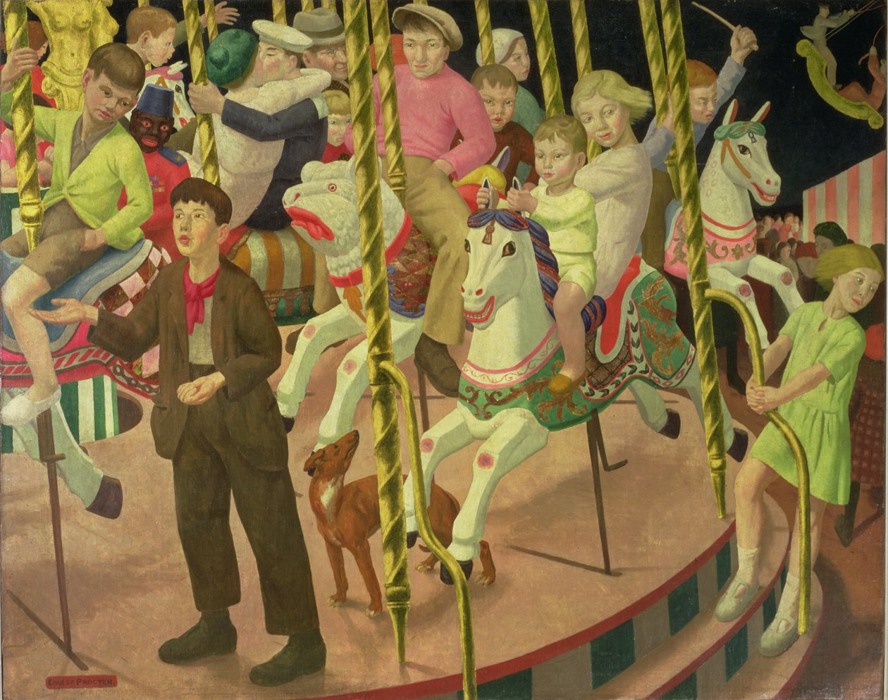 メリーゴーラウンド、1924 作： アーネスト・プロクター