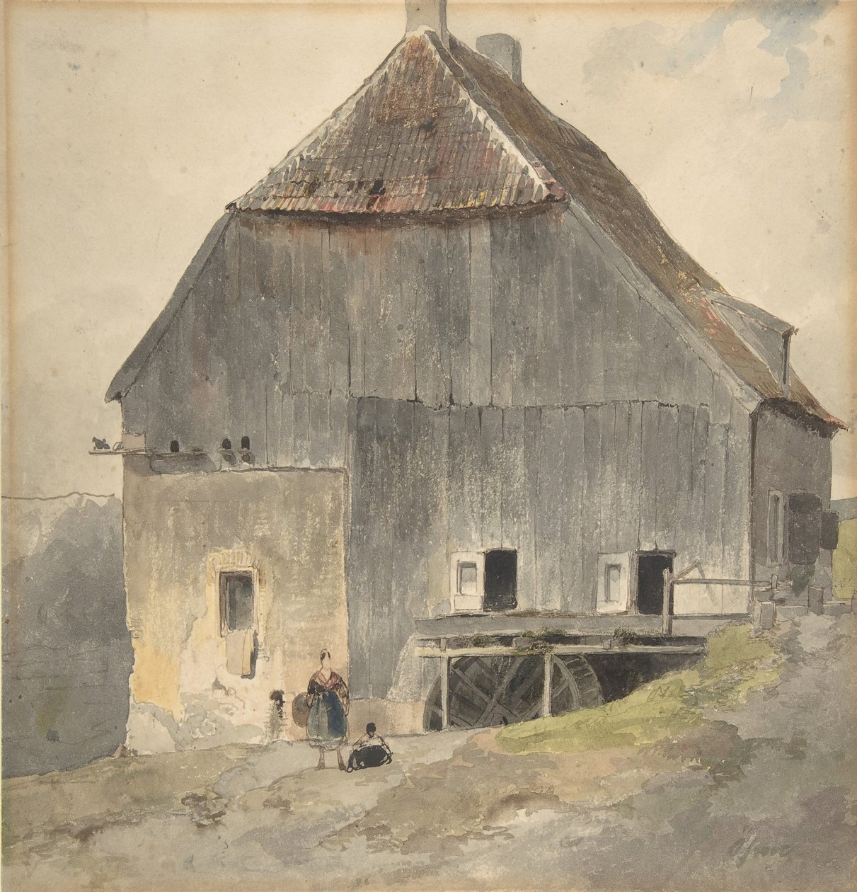 ウォーターミル、カリフォルニア州。 1870年。 作： Ernst Erwin Oehme