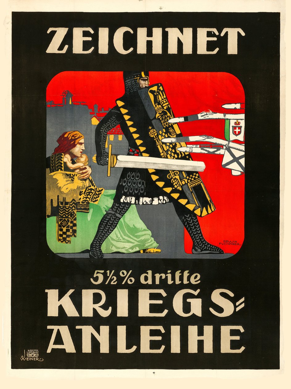 1915 年、第 3 次戦争ローンを申し込む。 作： アーウィン・プチンガー