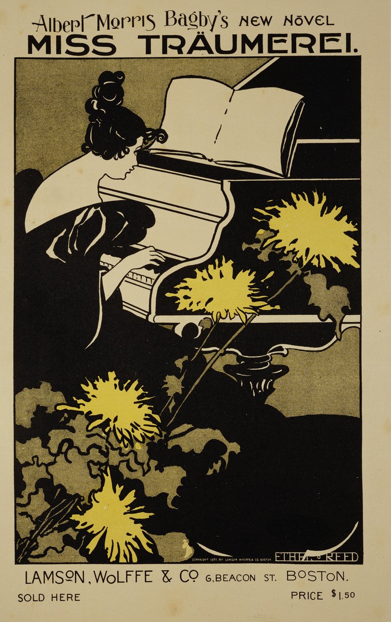 アルバートモリスバッグビーによる小説「ミストロイメライ」のポスターの複製、1895 作： エセル・リード
