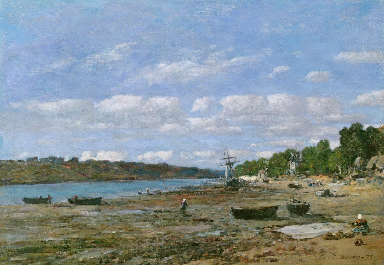 干潮時のビーチ、1879 作： ユージン・ルイ・ブーダン