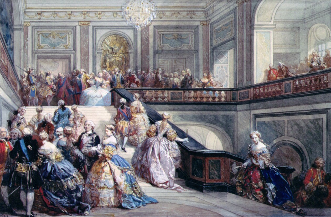 1745年にドーフィンの結婚の際にヴェルサイユ宮殿でのフェット 作： ユージン・ルイ・ラミ