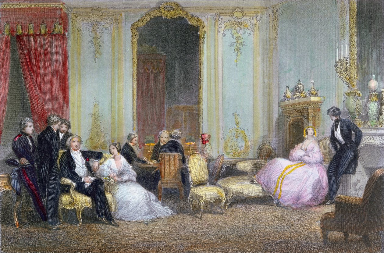 家族の情景、1840年頃 作： ユージン・ルイ・ラミ