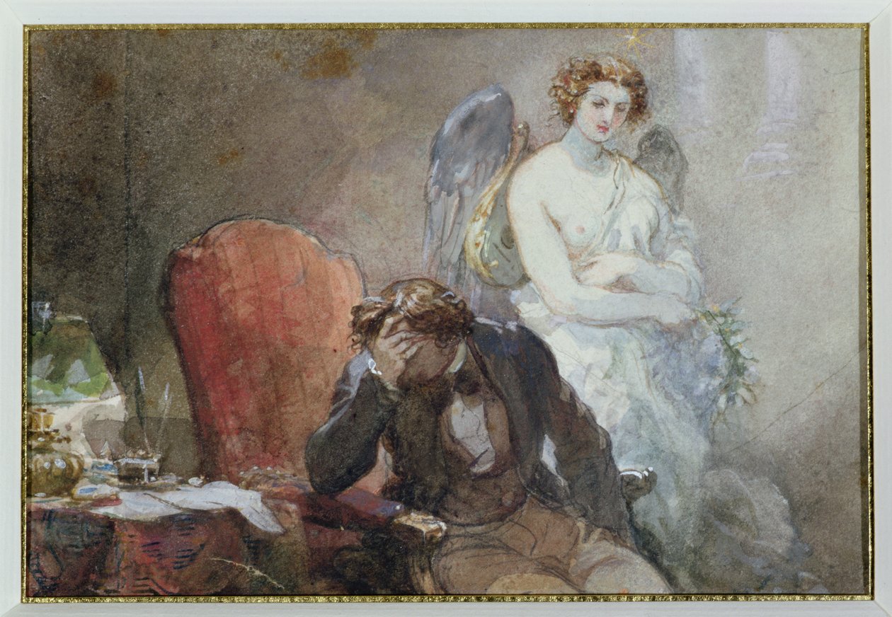 10月の夜、Alfred de Musset（1810-57）による「Les Nuits」のイラスト 作： ユージン・ルイ・ラミ