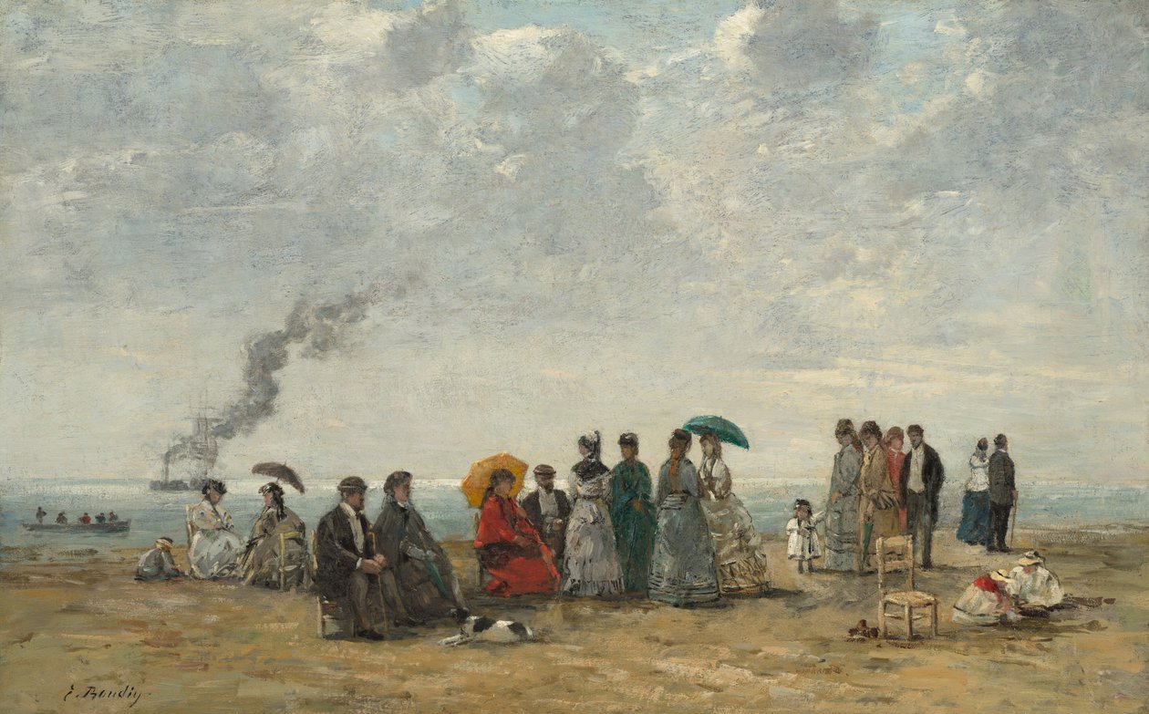 ビーチの人物、c。 18671870。 作： ユージン・ルイ・ブーダン