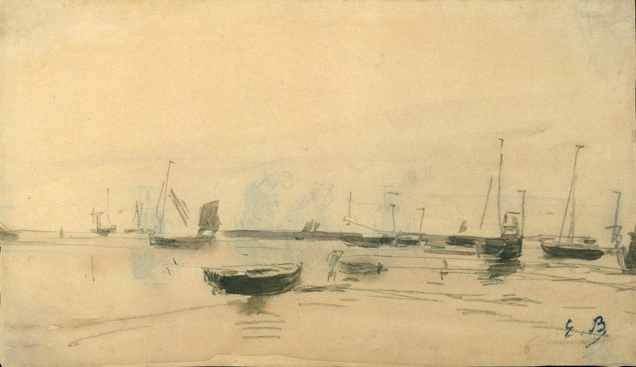海のシーンのレクト、1870-85。 作： ユージン・ルイ・ブーダン