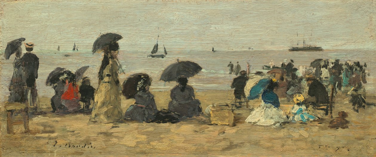 ザ・ビーチ、1877年。 作： ユージン・ルイ・ブーダン