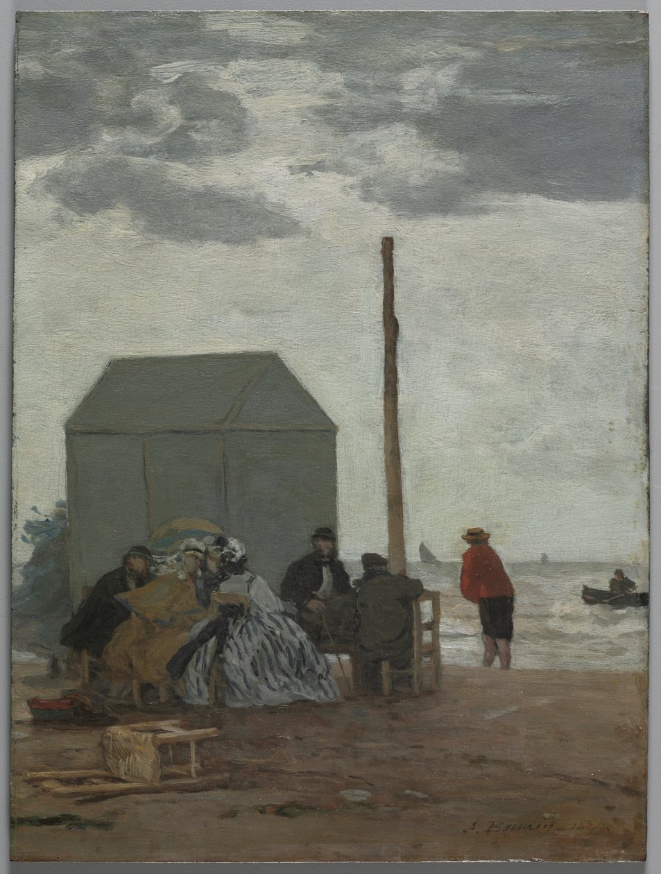 ドーヴィルのビーチ、1864年。 作： ユージン・ルイ・ブーダン