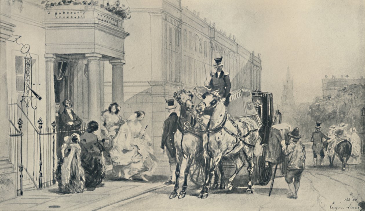 イートンスクエア、1850年、1920年 作： ユージン・ルイ・ラミ