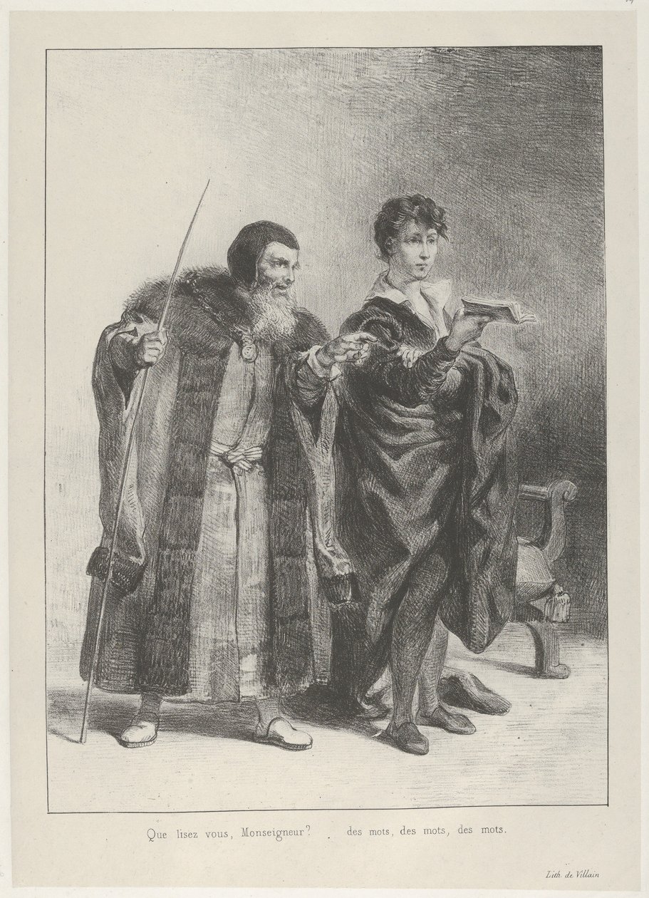 ポローニアスとハムレット, 1834-43., 1834-43. 作： ウジェーヌ・ドラクロワ