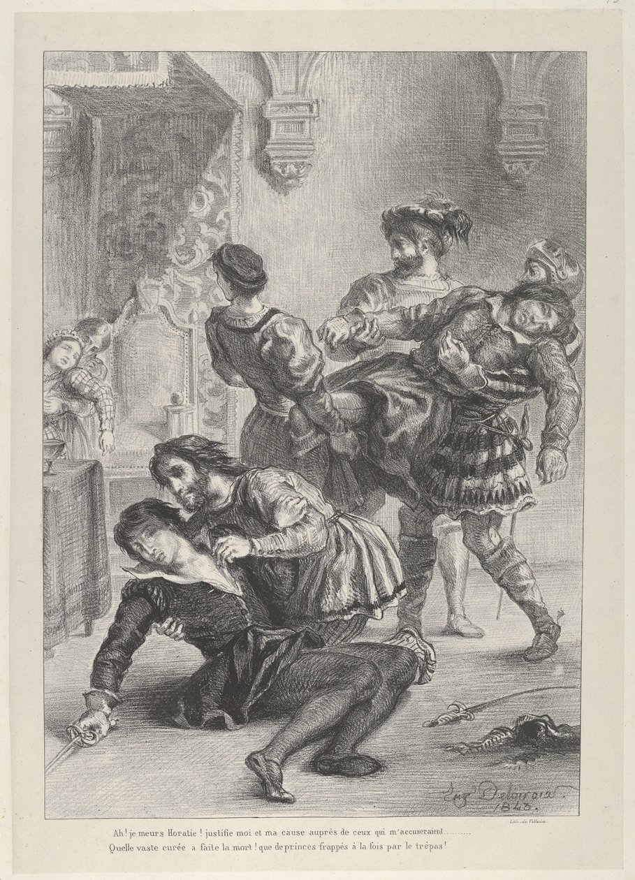 ハムレットの死, 1843., 1843. 作： ウジェーヌ・ドラクロワ