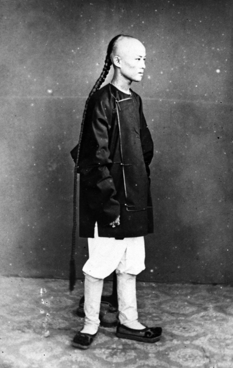 中国の召使い、1870年代頃 作： ヨーロッパの写真家