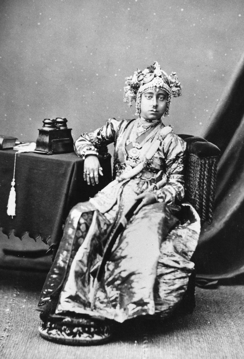 タンジョールの王女、1877 作： ヨーロッパの写真家