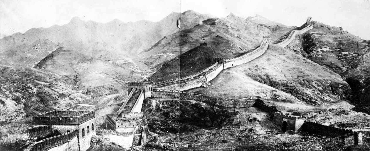 万里の長城、1860年頃 作： ヨーロッパの写真家