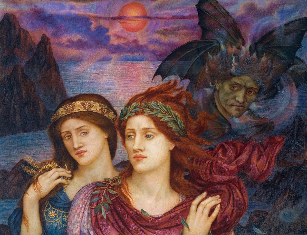 ラファエル前派の絵画：The Vision 作： Evelyn De Morgan