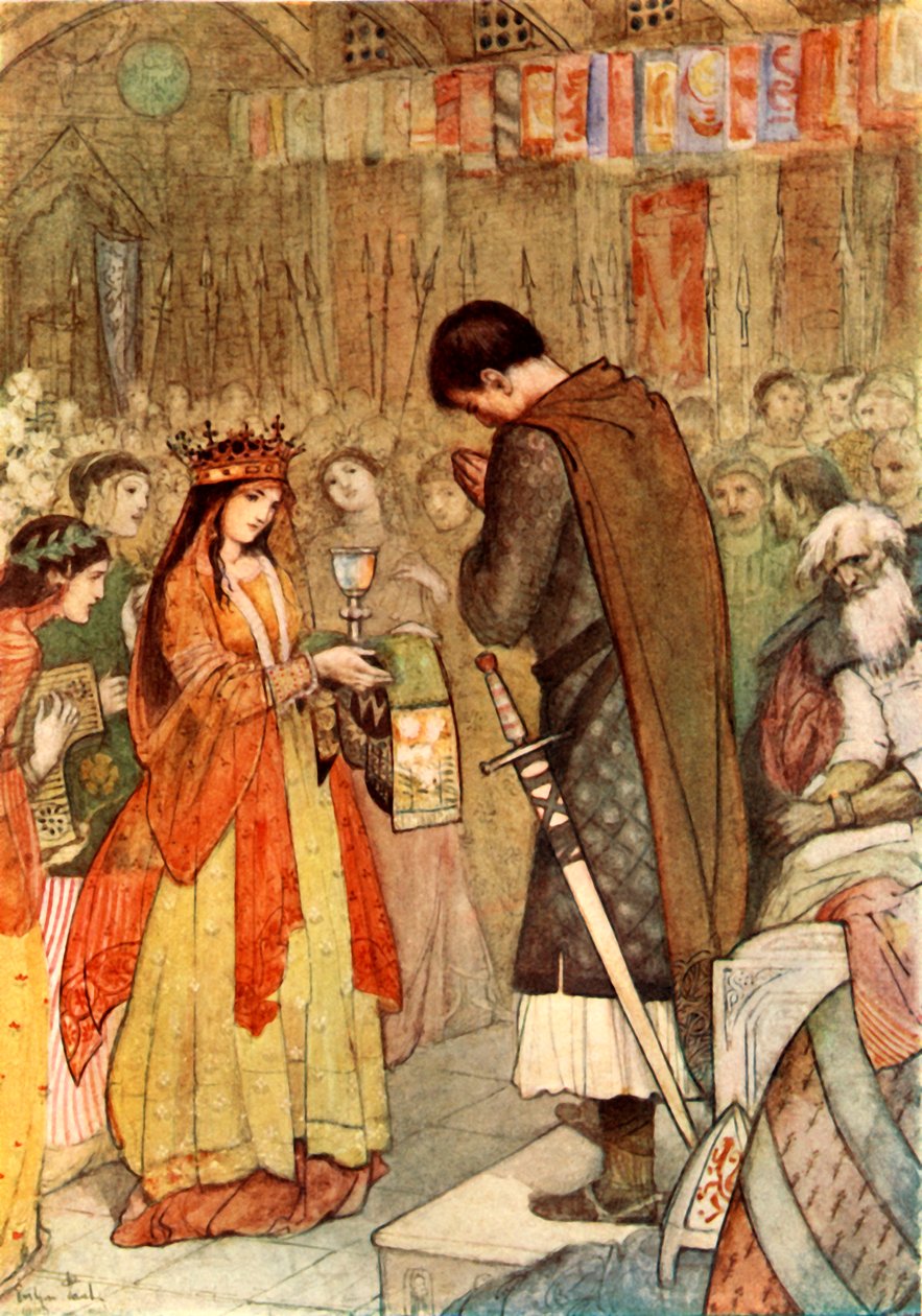 「パルジヴァルは導きを求めて祈る」、1919 年。 作： イヴリンポール