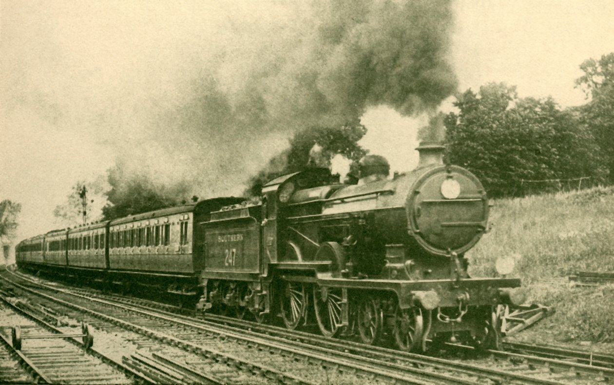 マーゲートエクスプレス、南部鉄道、1930年。 作： F. Eマッカイ