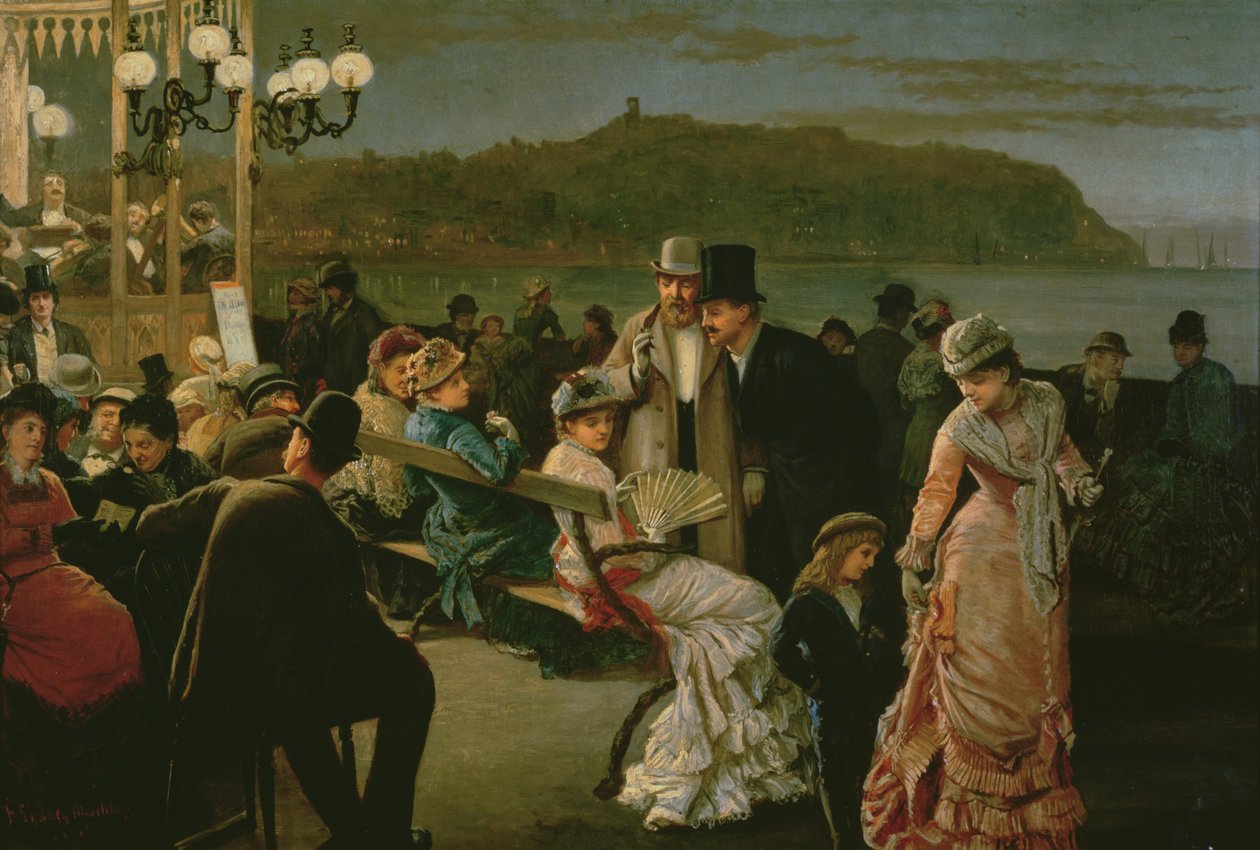 スカボロー：夜のスパ、1879年 作： F.シドニー・モーシャン