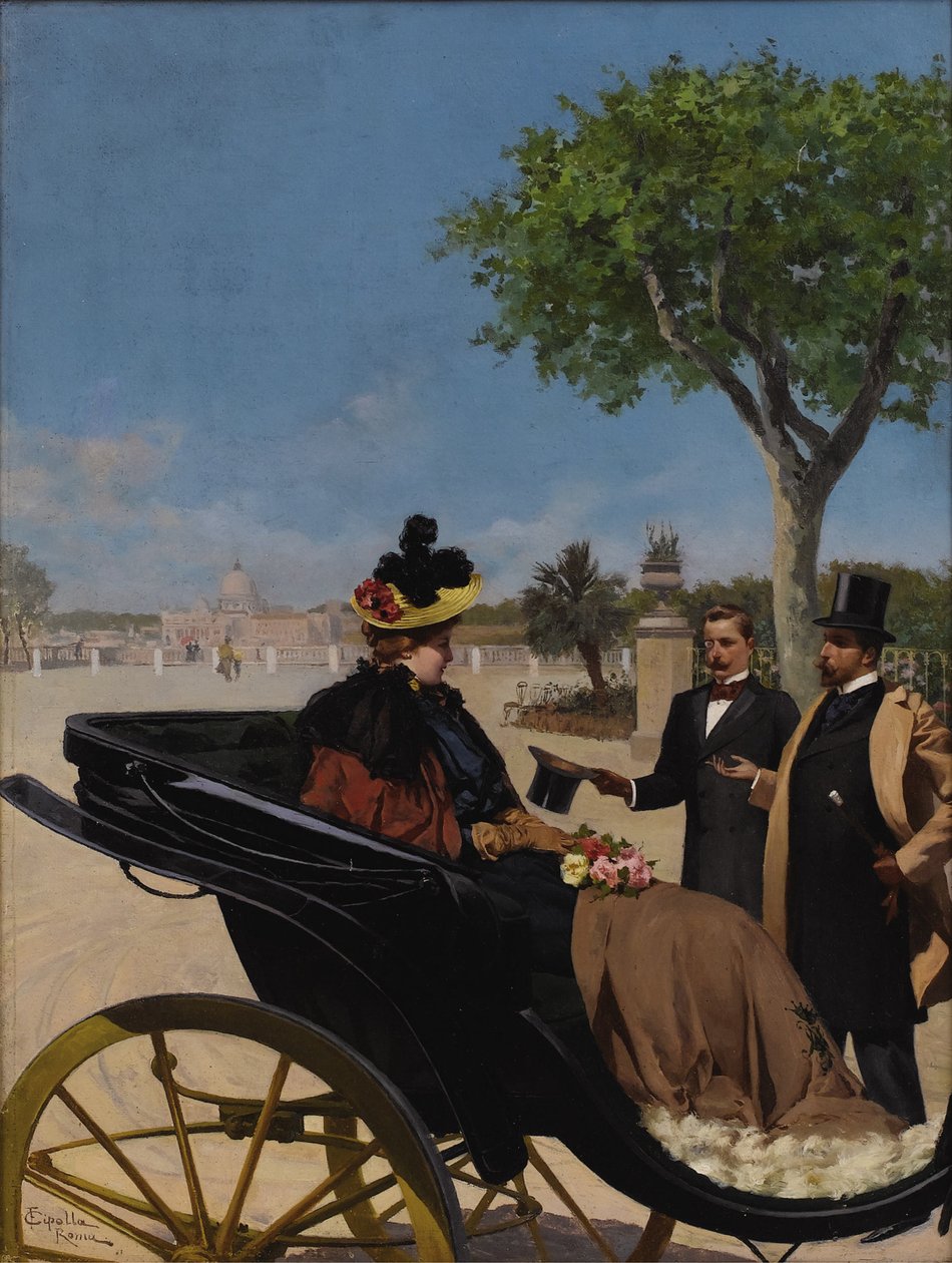 1878年にボルゲーゼ公園に到着。 作： ファビオ・シポラ