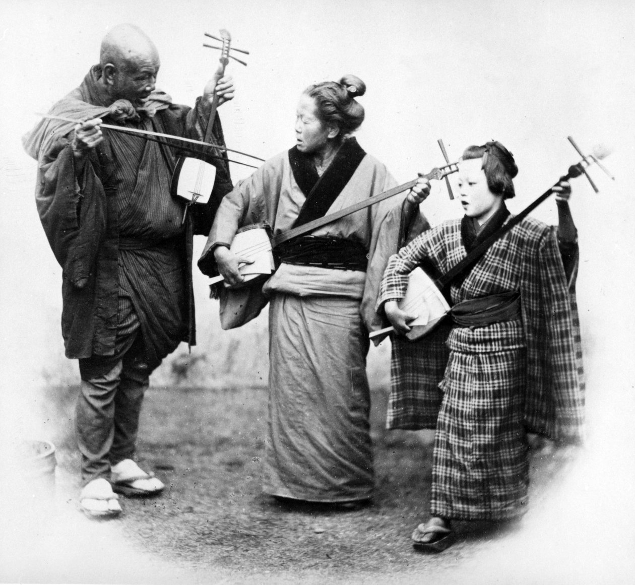 日本の音楽家、1860年代頃 作： フェリーチェ・ベアト
