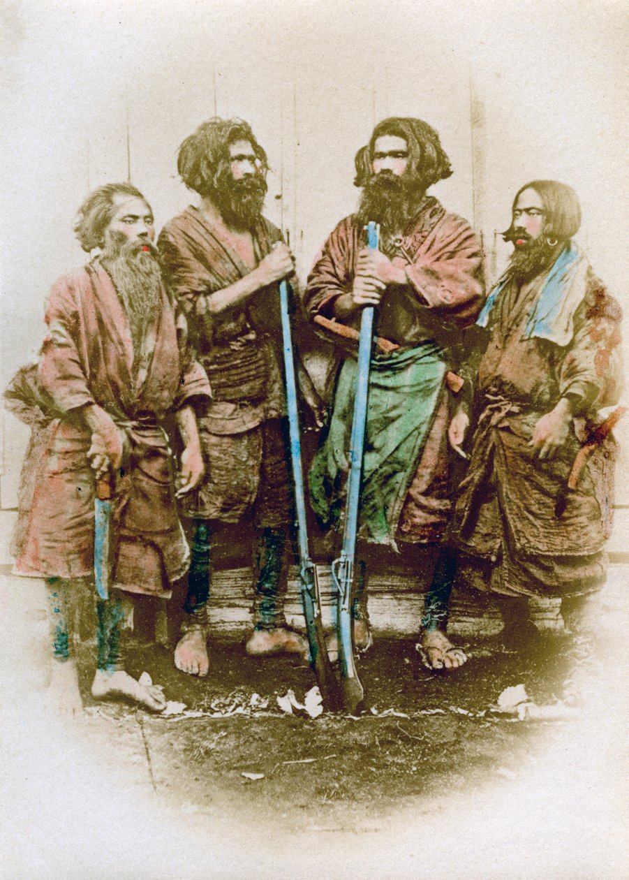 アイヌ民族のグループ、日本、1882 作： フェリーチェ・ベアト