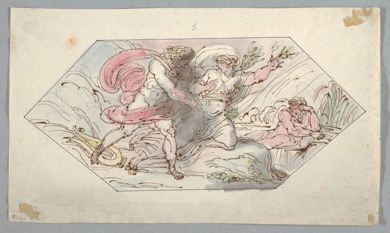 素描『アポロとダフネ』1796-98年 作： フェリーチェ・ジャンニ