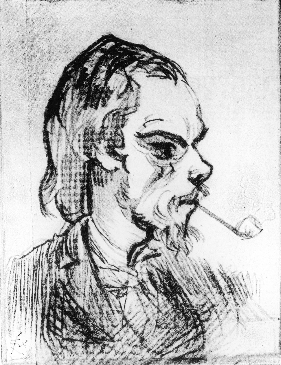 1869年25歳のPaul Verlaineの肖像（木炭） 作： フェリックス・レガミー