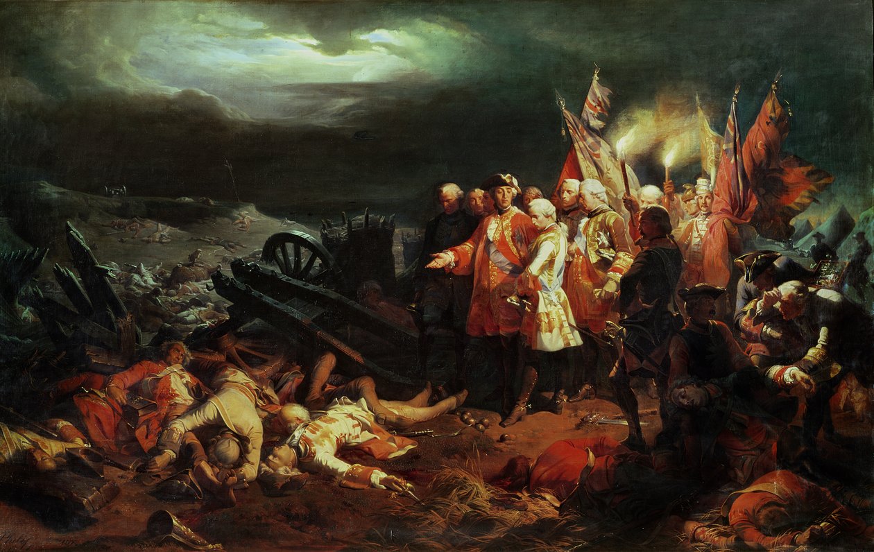 ルイ15世（1710-74）1745年5月にフォンテノイで戦場を訪れた 作： フェリックス・フィリポトー