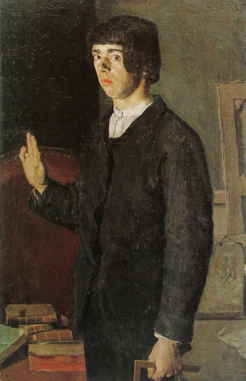 学生、Self-portrait.n代替タイトル：nGerman：自画像：学生。 作： フェルディナンドホドラー