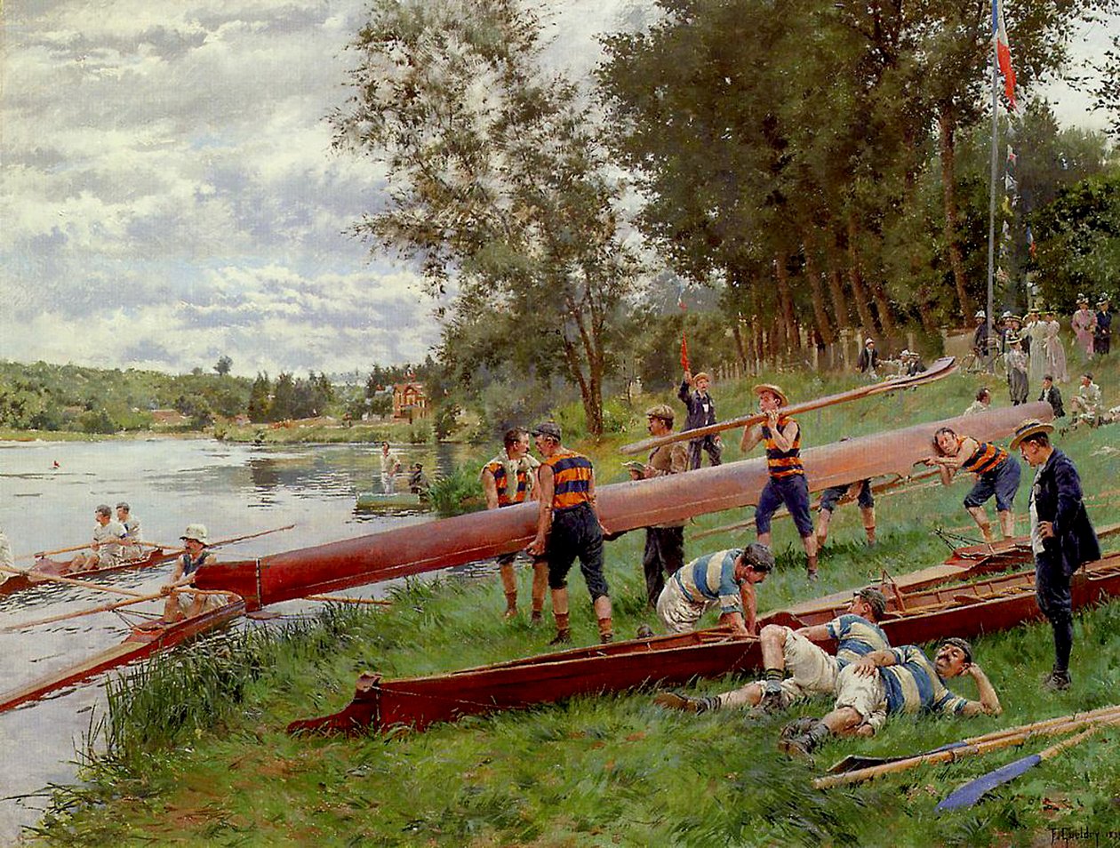 マルヌ川でのカヌー、1899年 作： フェルディナンド・ジョセフ・ギルドリー