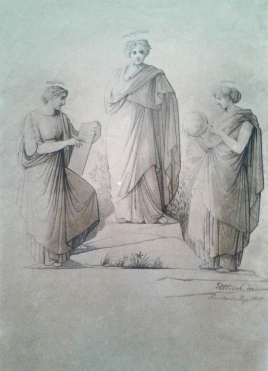 Muses Calliope、PolyhymniaおよびUrania 作： フェルディナンド・ペトリッヒ