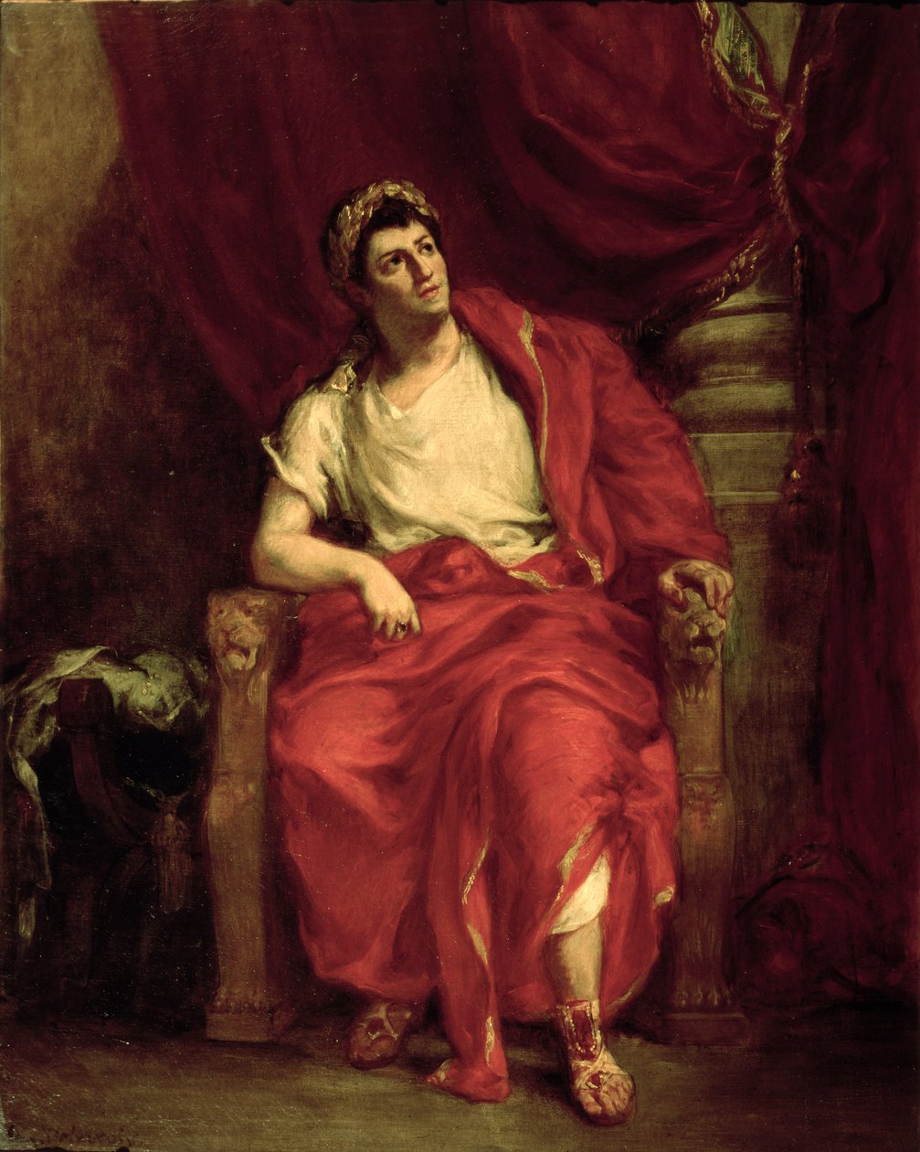 Jean Racine（1639-99）1857の「Britannicus」におけるNeroとしてのFrancois Joseph Talma（1763-1826）の肖像 作： フェルディナンド・ビクター・ユージン・ドラクロワ