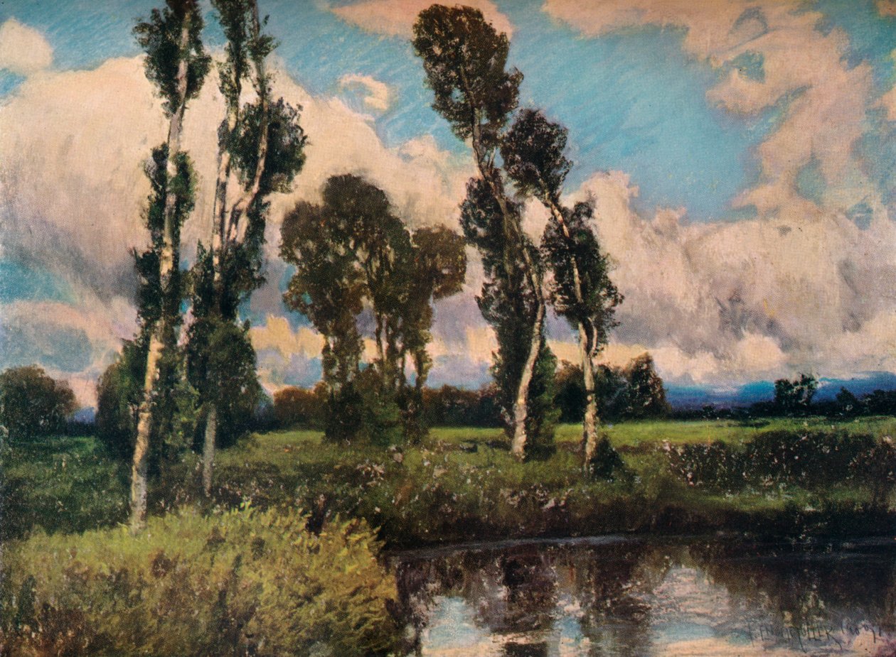 「ポプラ」、c1910 作： フェルディナンド・エンゲルミュラー
