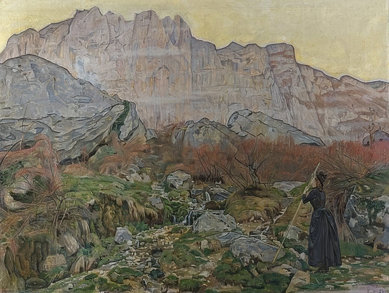 ラビジョン（山の風景）。 1889 作： フェルディナンドホドラー