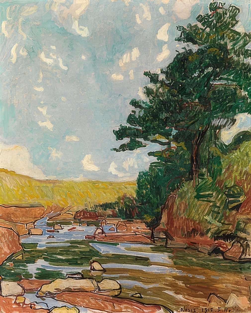 ネリス近くの風景。 1915 作： フェルディナンドホドラー