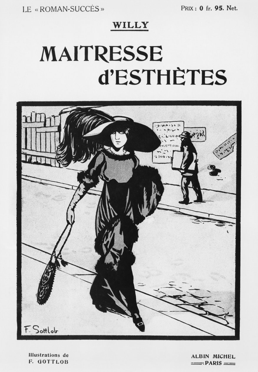 Willy（1859-1931）publによる「Maitresse d&39;Esthetes」の表紙イラスト。アルビンミシェル 作： フェルナン・ルイス・ゴットロブ