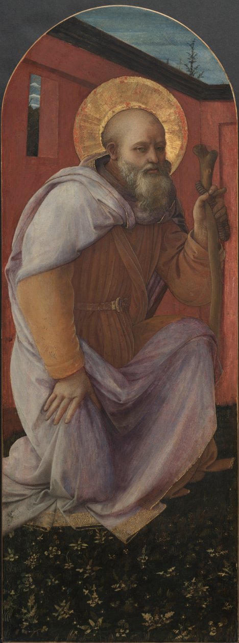 トリプティクのパネル: St. Anthony Abbot 作： フィリッポリッピ