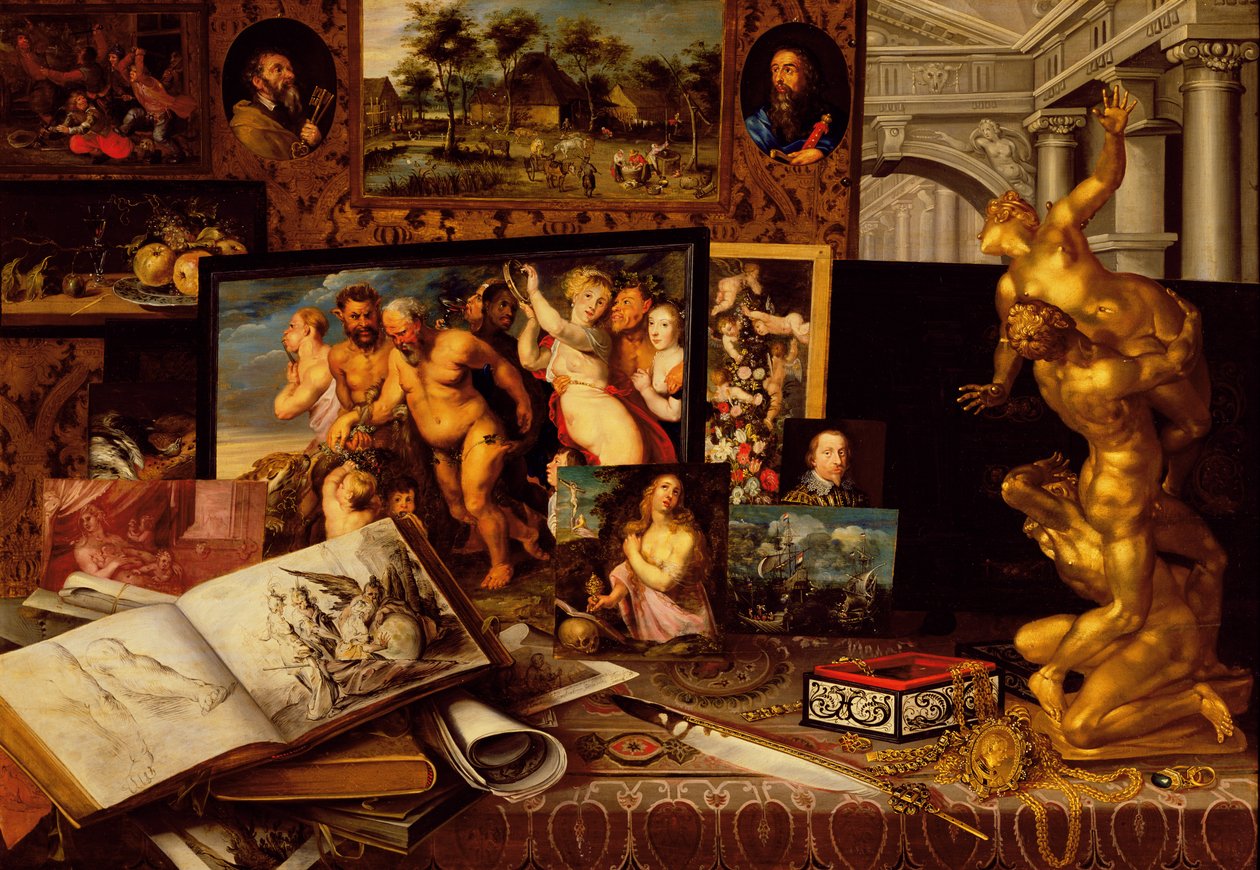プリンスロイヤルウラジスラフジギスムントヴァーサのアートキャビネット、1626年 作： フランドルの学校