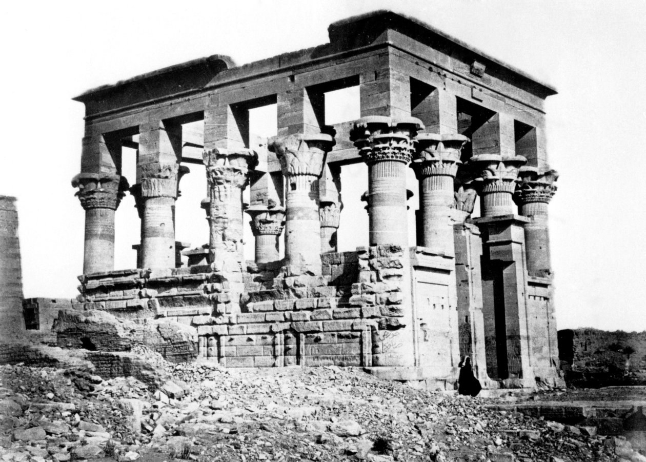 フィラエ、ヌビア、エジプト、1878年にトラヤヌスのキオスク 作： フェリックス・ボンフィス