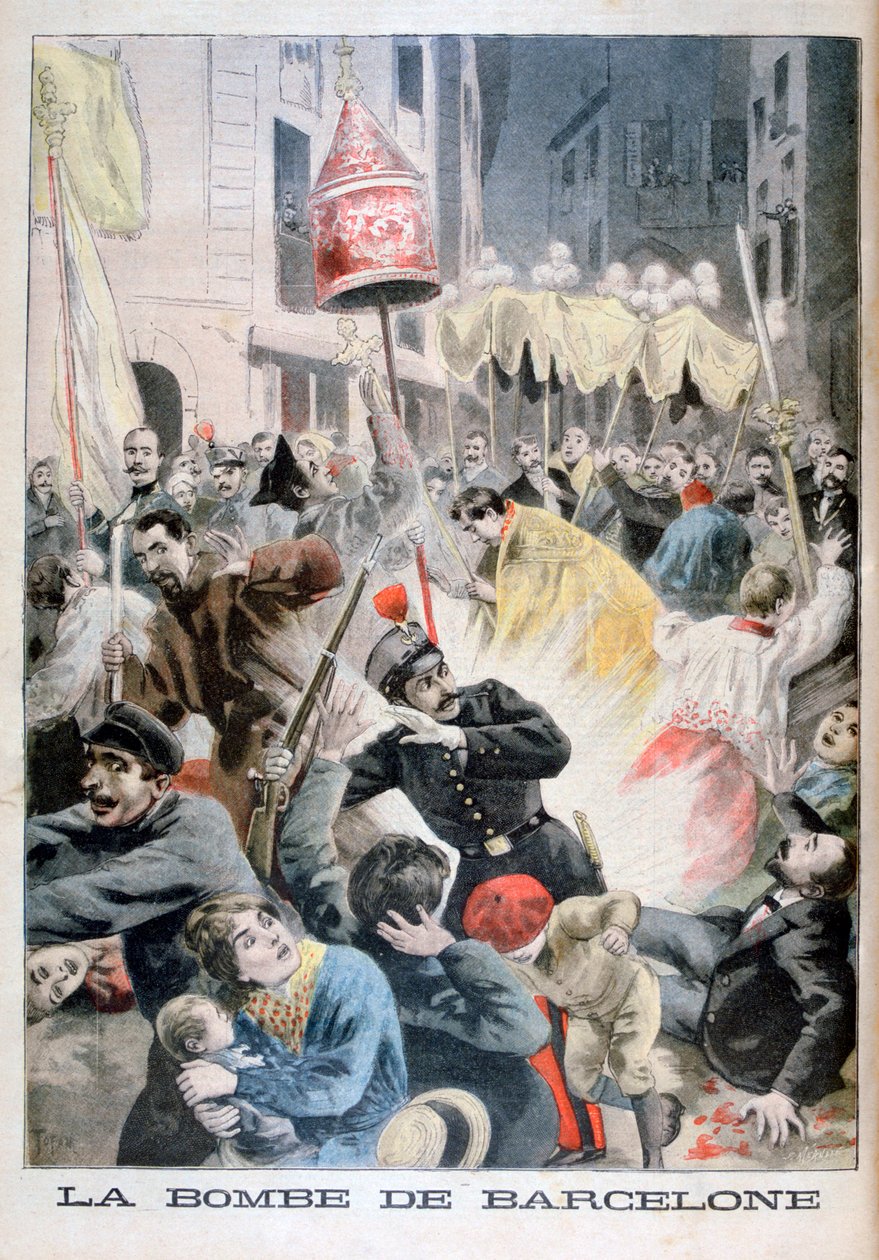 バルセロナの爆弾、1896年 作： フォルトゥネ・メオル