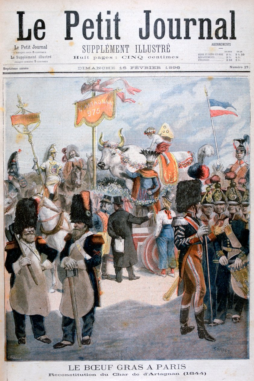 パリでの肥育した牛の祭典、1896年 作： フォルトゥネ・メオル