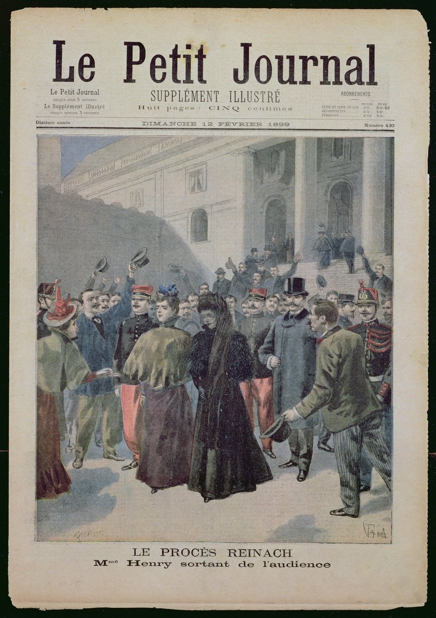 Reinach Trial、「Le Petit Journal」、1899年2月12日 作： フォーチュンルイモーレ