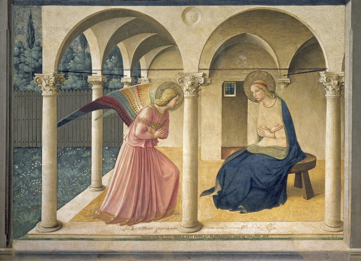 受胎告知、c.1438-45 作： フラアンジェリコ