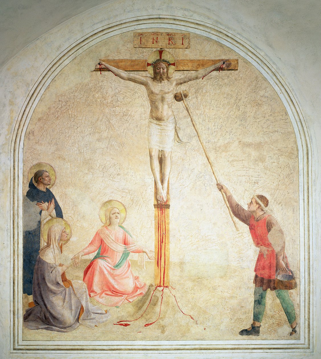 スポンジベアラーによるはりつけ、1442年 作： フラアンジェリコ