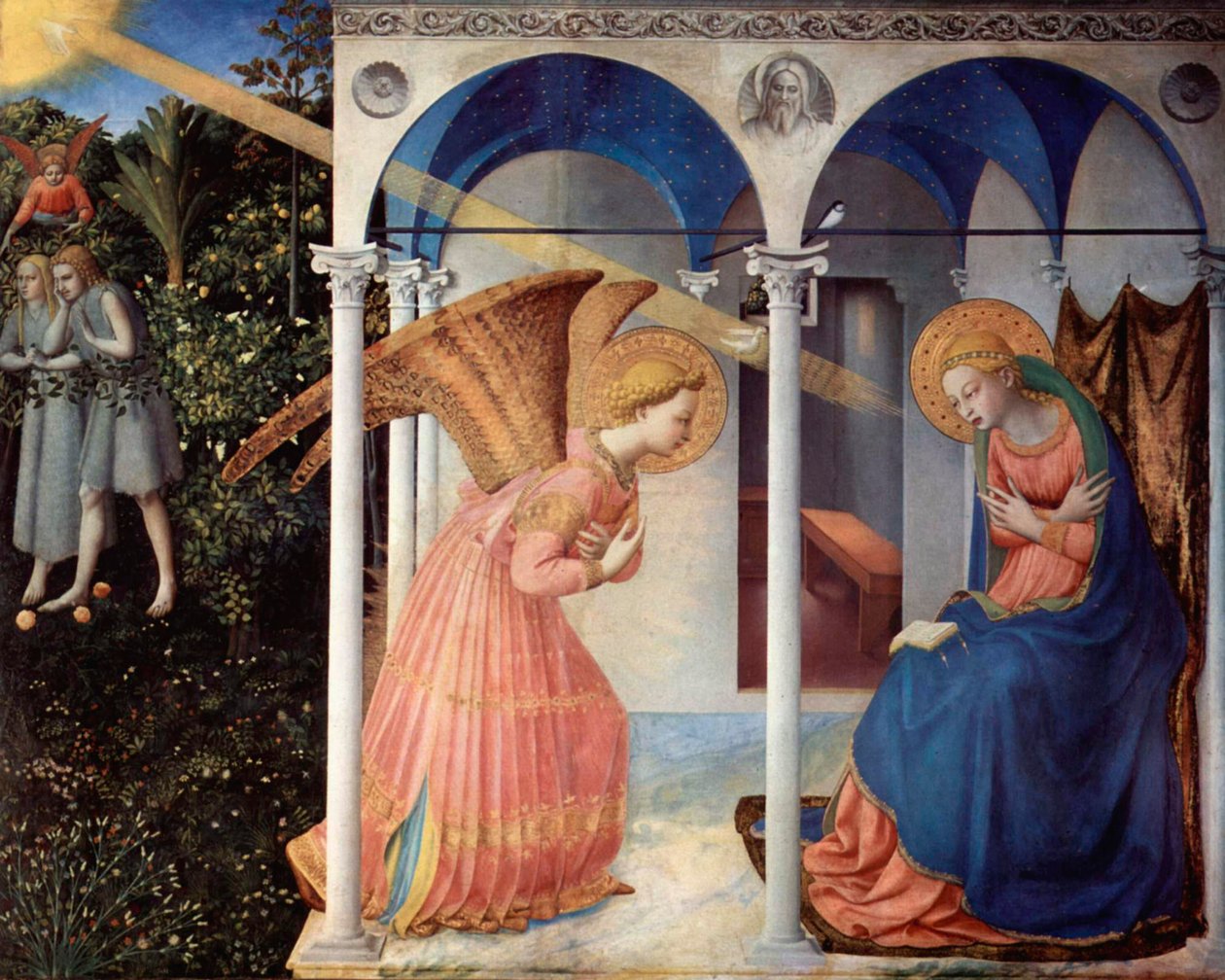 1430年から1432年にかけての「The Annunciation」。   作： フラジョヴァンニアンジェリコダフィエゾレ